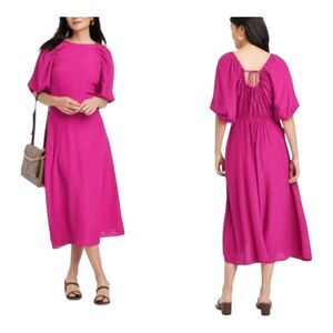 a new day Women's Midi Dress in Fuchsia